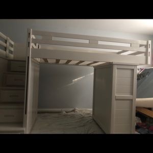 Wooden bunk bed twin over queen